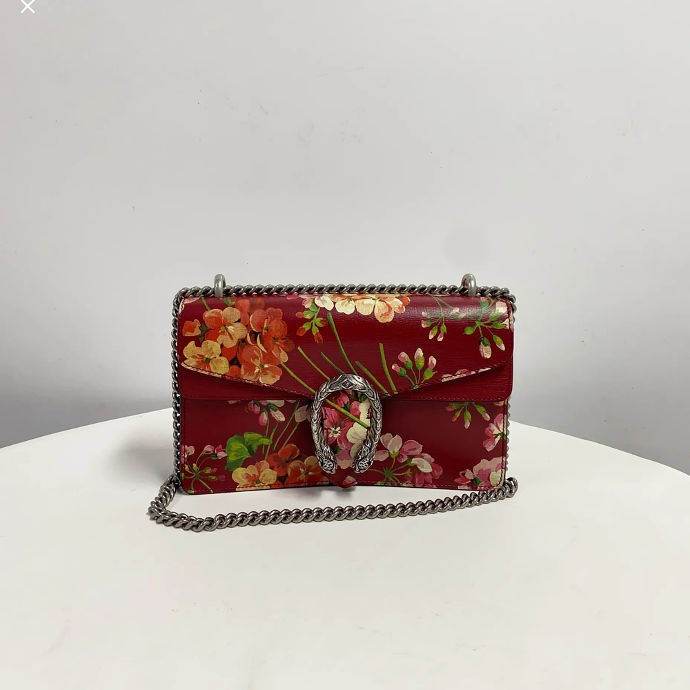 Gucci Red Floral Crossbody Bag